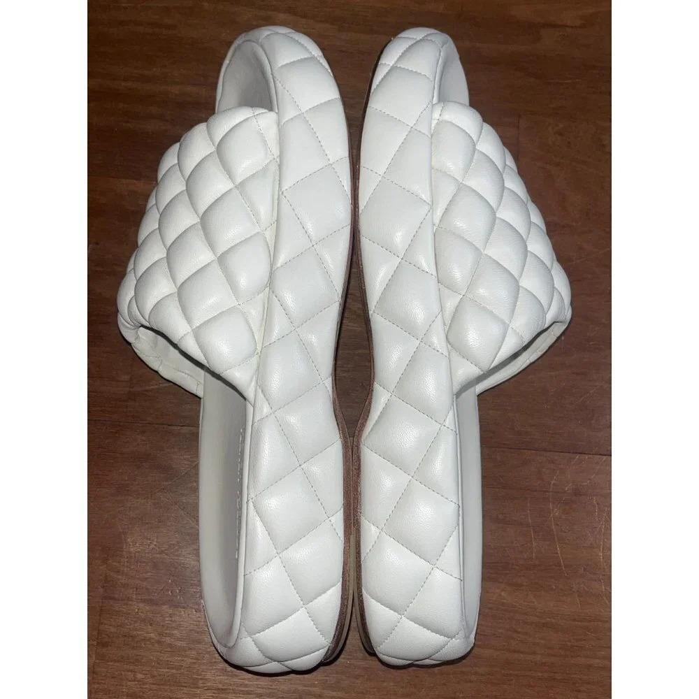 Bottega Veneta Stretch Padded Sandals in White 40 10 With Box Womens Puffy Slide - Picture 11 of 16